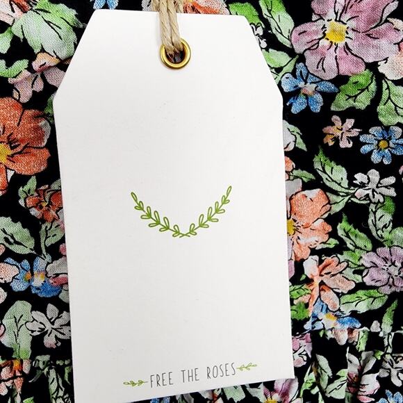 NEW Free The Roses Ditsy Floral Smocked Mini Dress Black - Picture 10 of 14